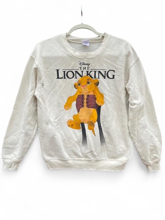 Disney Tops - Vintage Disney Cream The Lion King Crewneck Sweatshirt with Simba Graphic